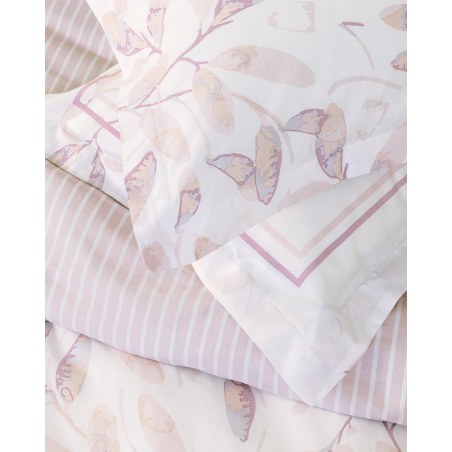 Σετ Σεντόνια Διπλά 4 Τεμαχίων Nima Oliana Ροζ, Σωμόν 220x260