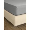 Σεντόνι Διπλό με Λάστιχο Unicolors - Medium Gray-5206482190085