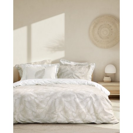 Σετ Σεντόνια King Size 4 Τεμαχίων Nima Coconut Μπεζ, Λευκό 270x280