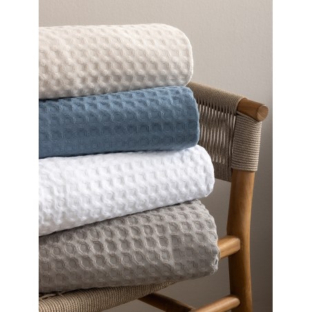 Κουβέρτα Πικέ Υπέρδιπλη Palamaiki Marcie Grey 250x240