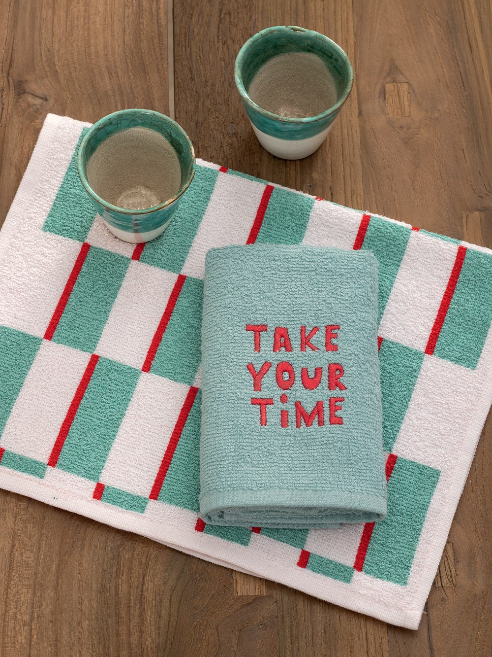 Σετ Πετσέτες Κουζίνας 2 Τεμαχίων Palamaiki Mh400 Time 30x50