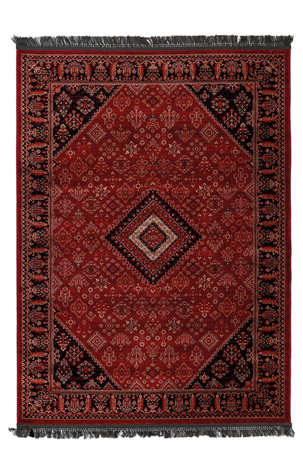 Royal Carpet - ΣΗΜΑΝΤΙΚΟ: Σε περίπτωση διαφοράς τιμής από το κατάστημα ισχύει παντα και μόνο η τιμή του καταστήματος Κλασικό χαλί Afgan 306A D.RED BLACK Royal Carpet - 160