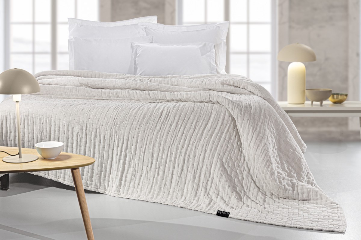 Κουβερλί King Size Guy Laroche Must Linen-Sand 270x250