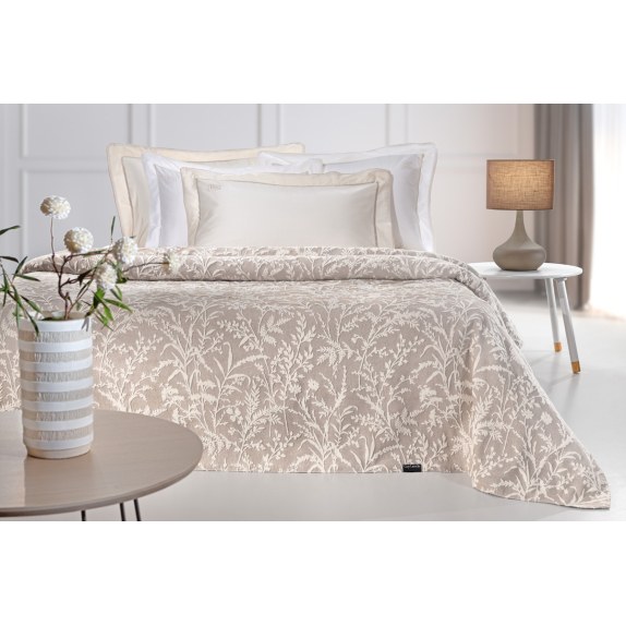 Κουβέρτα King Size Guy Laroche Bouquet Mocca 260x250