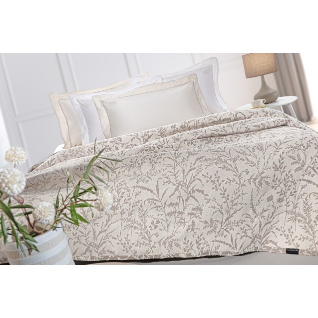 Κουβέρτα King Size Guy Laroche Bouquet Mocca...
