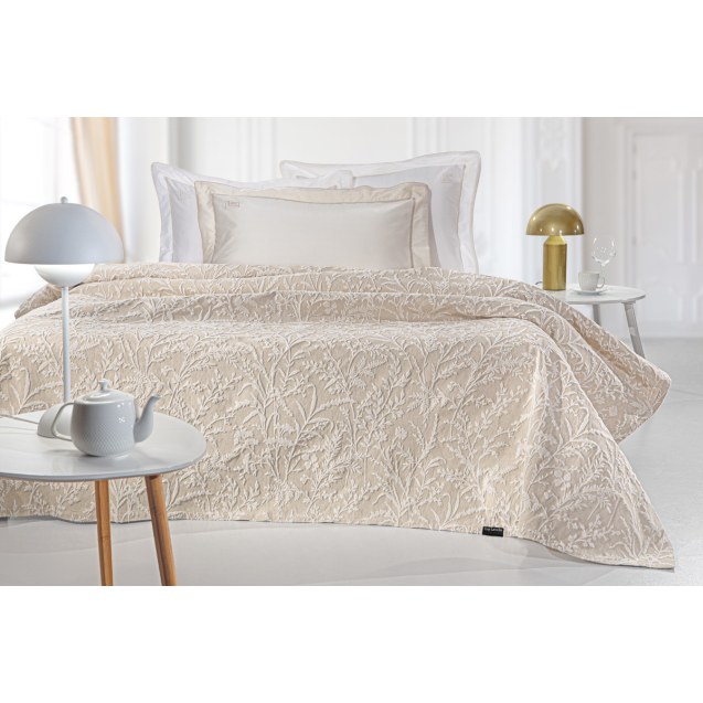 Κουβέρτα King Size Guy Laroche Bouquet Natural...