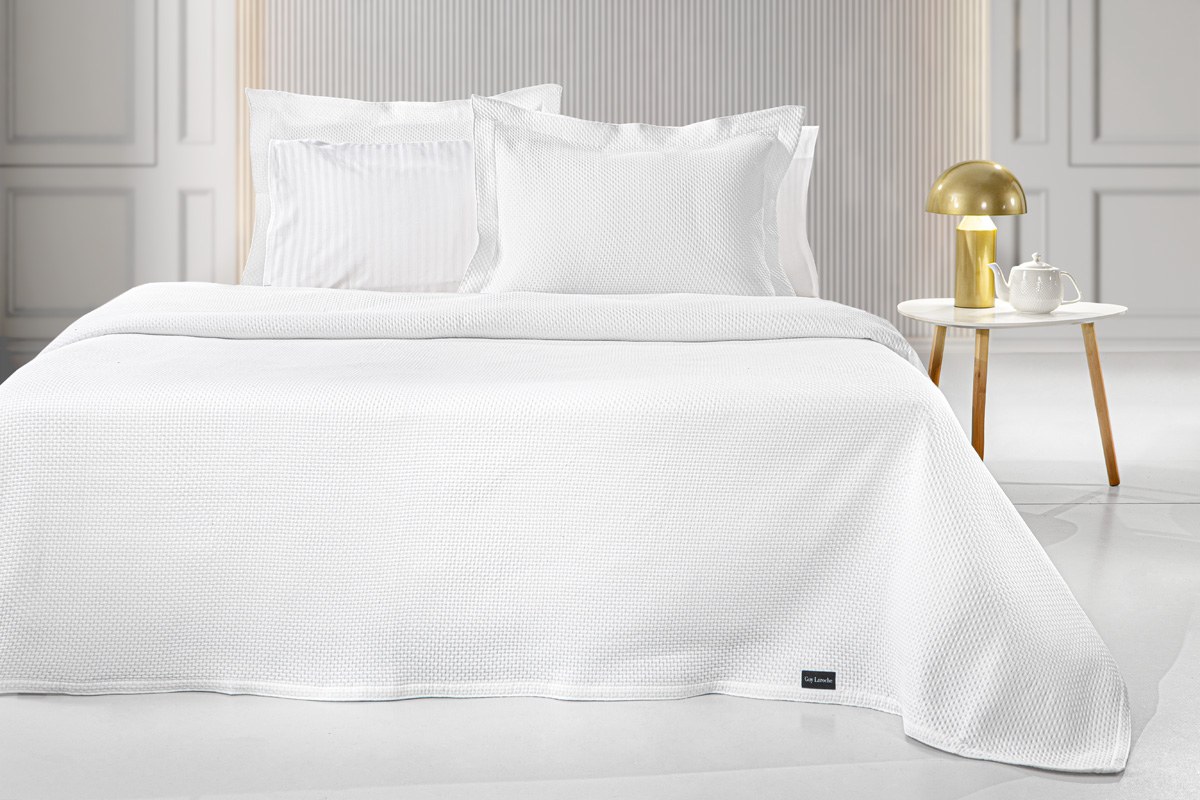 Κουβέρτα Ημίδιπλη Guy Laroche Slalom White 180x260