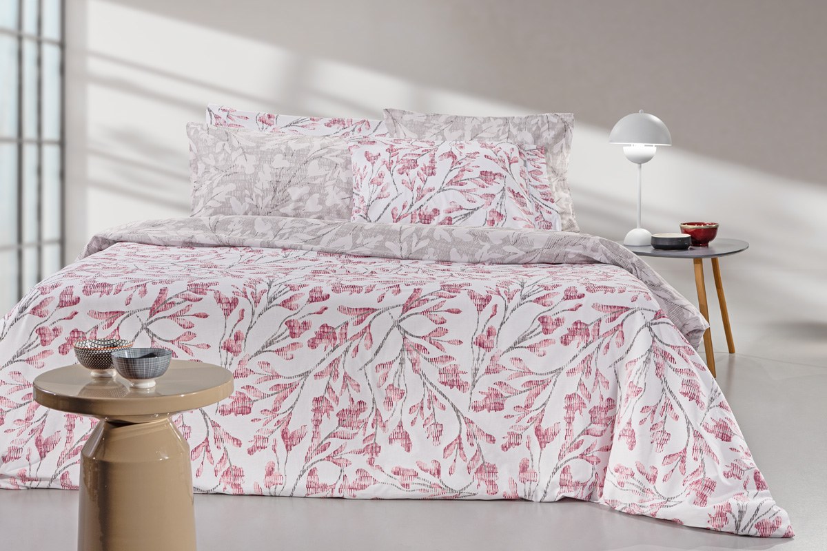 Σετ Σεντόνια King Size με Λάστιχο 4 Τεμαχίων Guy Laroche Ortega Old Pink 170x200+32