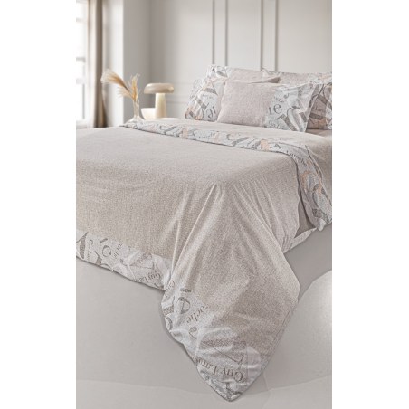 Σετ Σεντόνια King Size με Λάστιχο 4 Τεμαχίων Guy Laroche Passport Beige 170x200+32