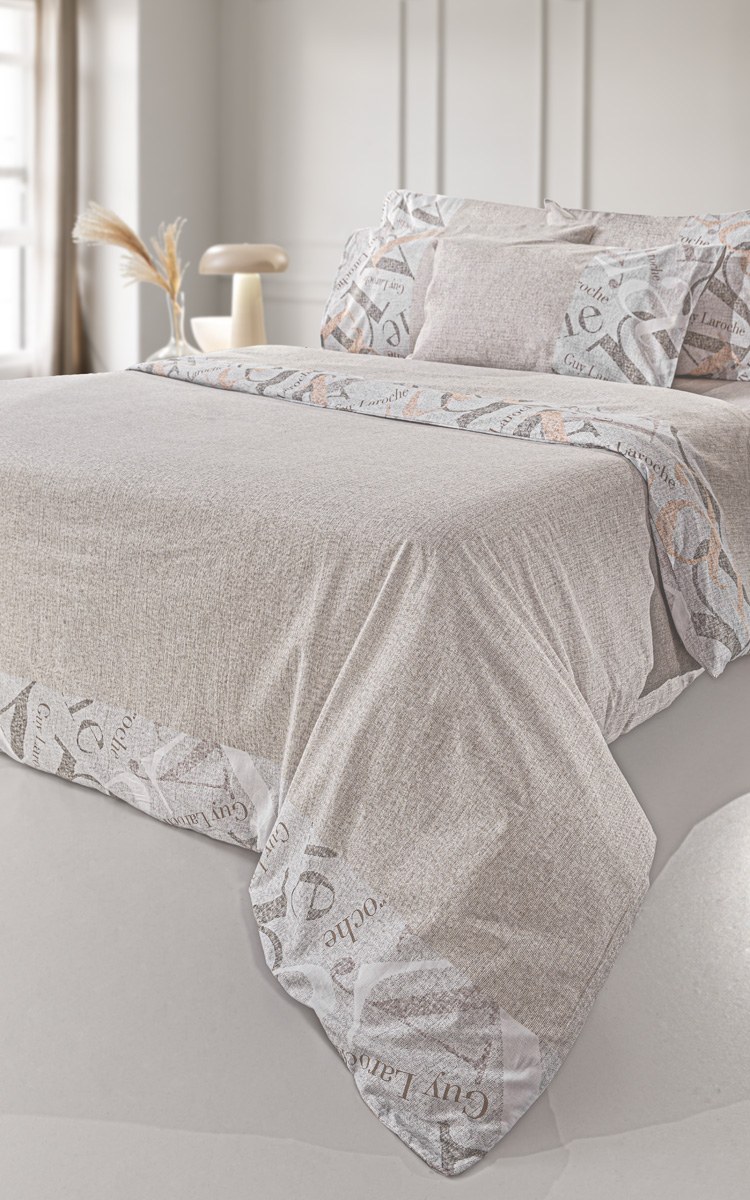 Σετ Σεντόνια King Size με Λάστιχο 4 Τεμαχίων Guy Laroche Passport Beige 170x200+32