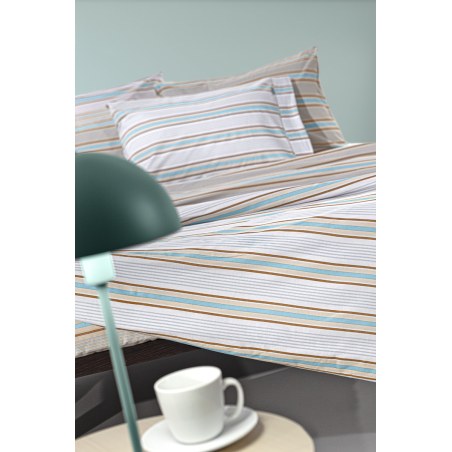 Σετ Σεντόνια Υπέρδιπλα 4 Τεμαχίων Guy Laroche Pinstripe Natural 240x265