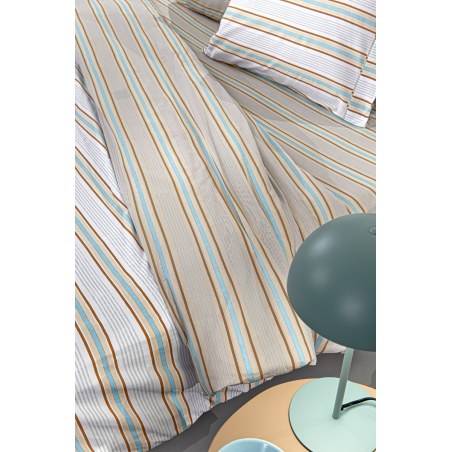 Σετ Σεντόνια Υπέρδιπλα 4 Τεμαχίων Guy Laroche Pinstripe Natural 240x265