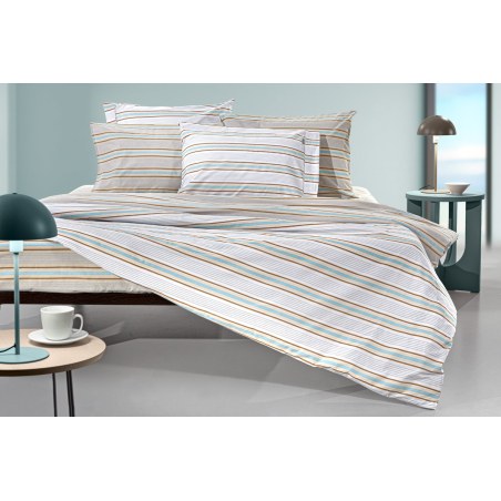 Σετ Σεντόνια King Size 4 Τεμαχίων Guy Laroche Pinstripe Natural 270x265