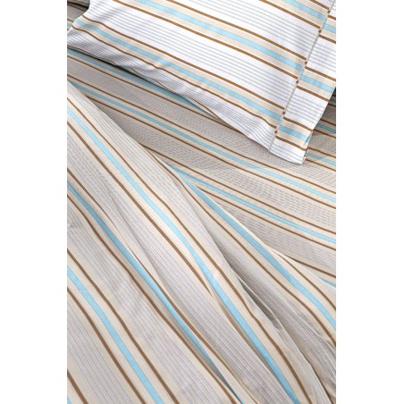 Σετ Σεντόνια King Size 4 Τεμαχίων Guy Laroche Pinstripe Natural 270x265