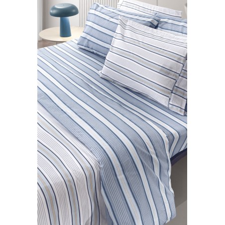 Σετ Σεντόνια King Size 4 Τεμαχίων Guy Laroche Pinstripe Denim 270x265