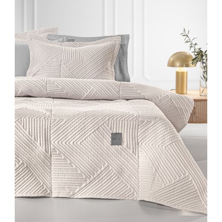 Σετ Κουβερλί Ημίδιπλο 2 Τεμαχίων Guy Laroche Ziana Natural 180x240