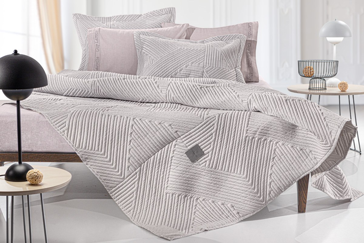 Σετ Κουβερλί Υπέρδιπλο 2 Τεμαχίων Guy Laroche Ziana Tobacco 220x240