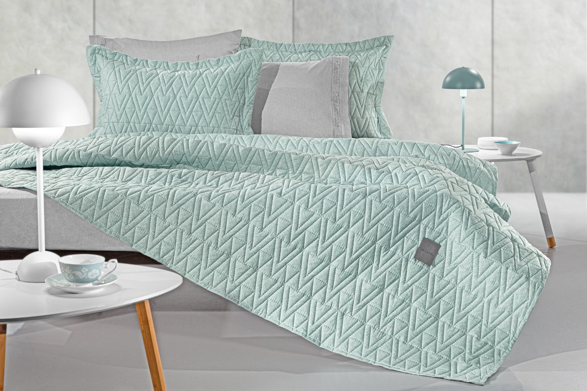Σετ Κουβερλί Υπέρδιπλο 2 Τεμαχίων Guy Laroche Kylian Mint 220x240
