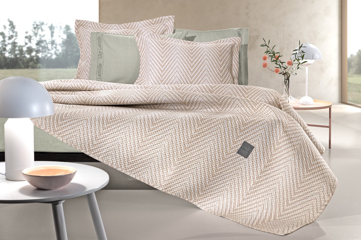 Σετ Κουβερλί Ημίδιπλο 2 Τεμαχίων Guy Laroche Vera Natural 180x240