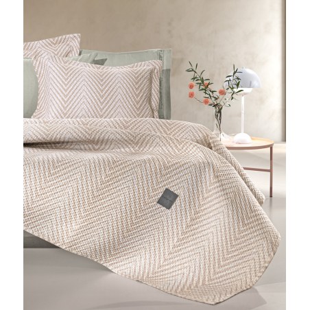Σετ Κουβερλί Ημίδιπλο 2 Τεμαχίων Guy Laroche Vera Natural 180x240