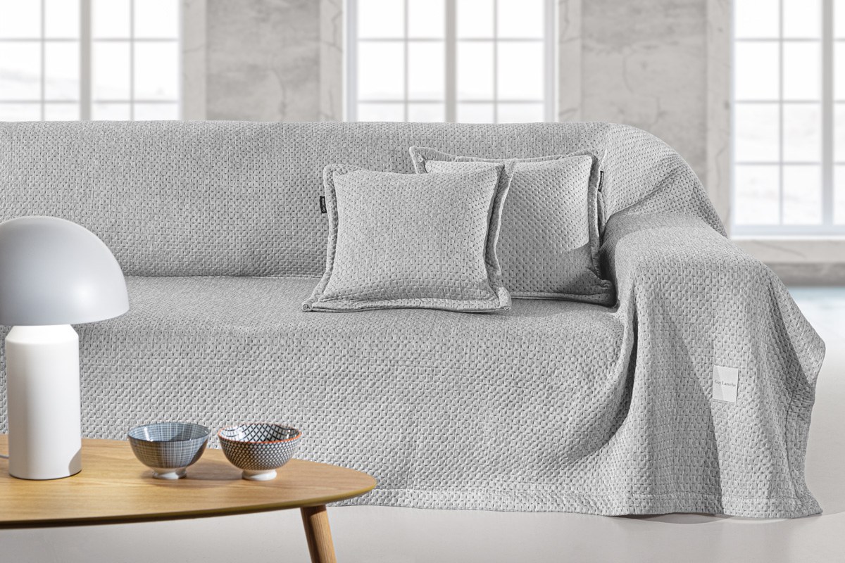 Σετ Ριχτάρι Διθέσιου και Μαξιλαροθήκη Διακόσμησης Guy Laroche Cooling Silver 170x250
