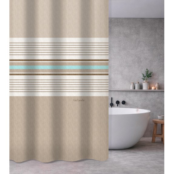 Κουρτίνα Μπάνιου Guy Laroche Pinstripe Natural 180x185