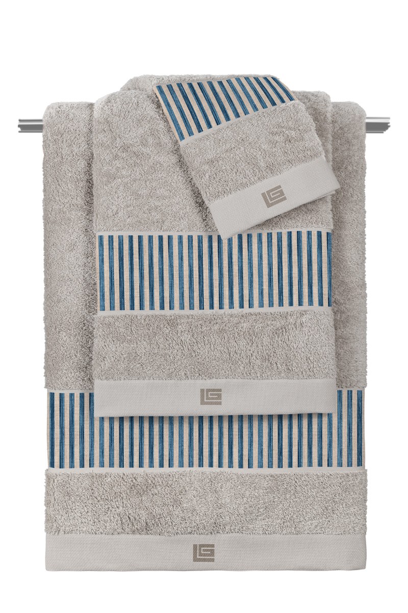Σετ Πετσέτες 3 Τεμαχίων Guy Laroche Avene Denim-Silver 30x50,50x90,70x140