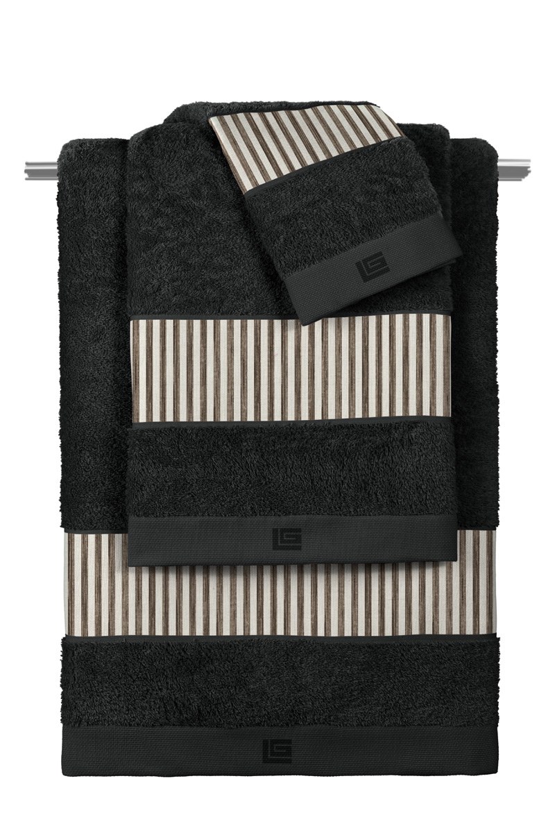 Σετ Πετσέτες 3 Τεμαχίων Guy Laroche Avene Natural-Black 30x50,50x90,70x140