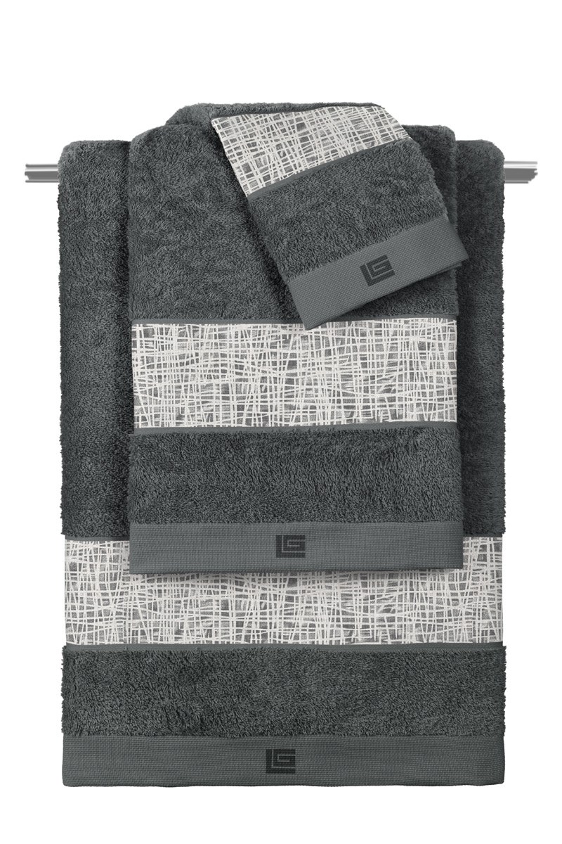Σετ Πετσέτες 3 Τεμαχίων Guy Laroche Code Grey-Anthracite 30x50,50x90,70x140