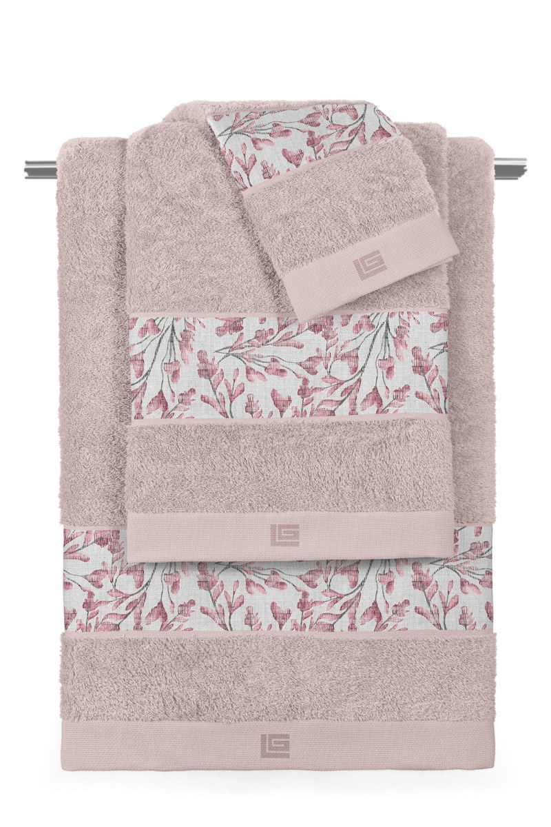 Σετ Πετσέτες 3 Τεμαχίων Guy Laroche Ortega Melanze-Pudra 30x50,50x90,70x140