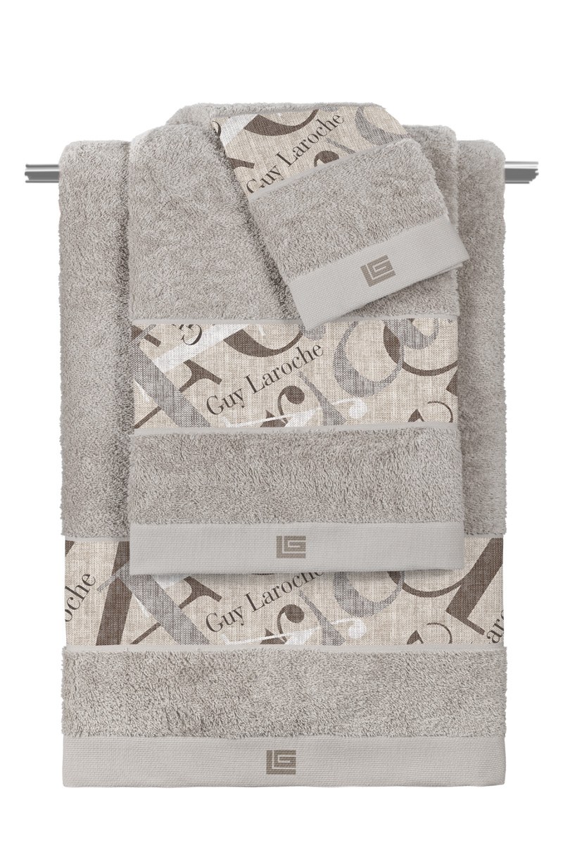 Σετ Πετσέτες 3 Τεμαχίων Guy Laroche Passport Beige-Silver 30x50,50x90,70x140
