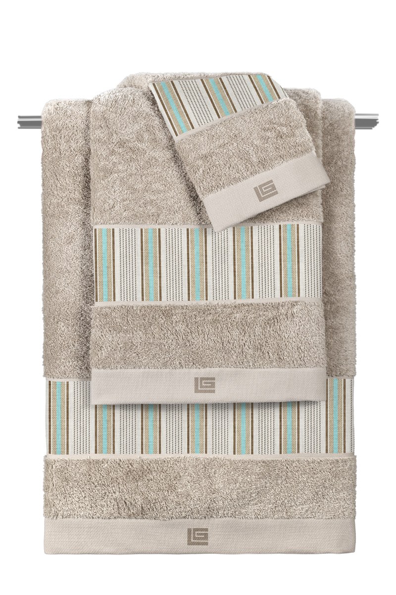 Σετ Πετσέτες 3 Τεμαχίων Guy Laroche Pinstripe-Natural 3