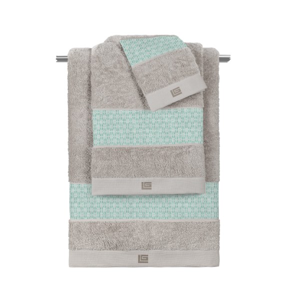 Σετ Πετσέτες 3 Τεμαχίων Guy Laroche Sandy Aqua-Silver...