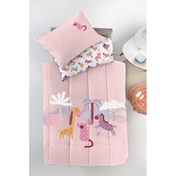 Παιδικό Κουβερλί Μονό Guy Laroche Jungle Pink 160x230