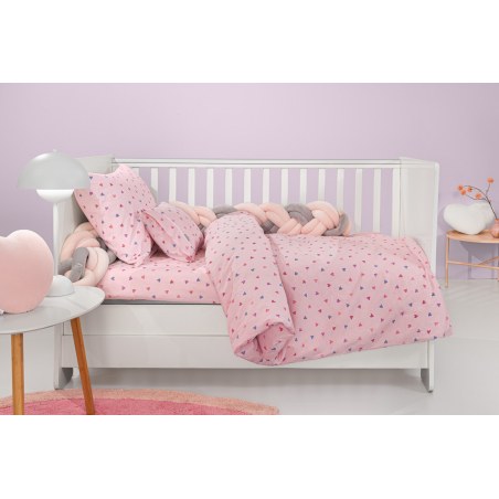 Σετ Σεντόνια Κούνιας Guy Laroche Bebe Amore Pink 115x170