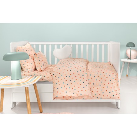 Σετ Σεντόνια Κούνιας Guy Laroche Bebe Amore Salmon 115x170