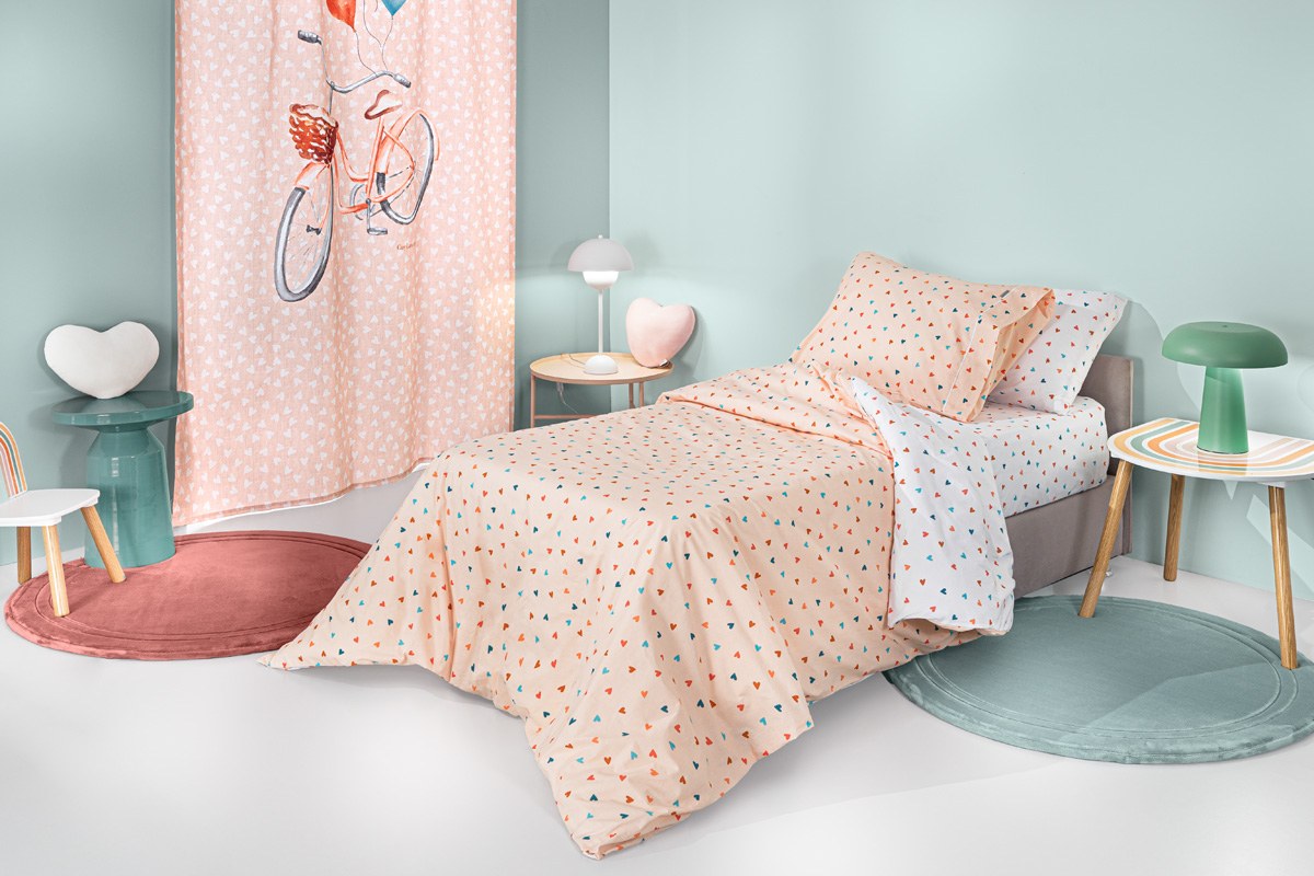 Σετ Παιδικά Σεντόνια Μονά 3 Τεμαχίων Guy Laroche Amore Salmon 165x250