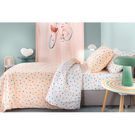 Σετ Παιδικά Σεντόνια Μονά 3 Τεμαχίων Guy Laroche Amore Salmon 165x250