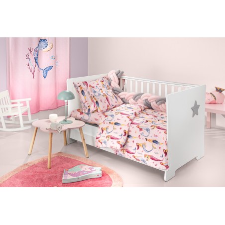 Σετ Σεντόνια Κούνιας Guy Laroche Bebe Merida Pink 115x170