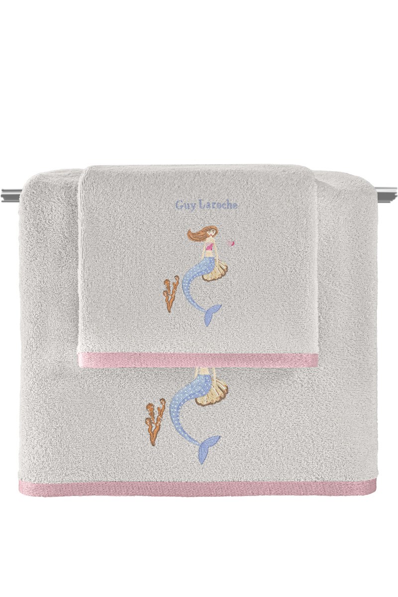 Σετ Βρεφικές Πετσέτες 2 Τεμαχίων Guy Laroche Bebe Merida Pink-Silver 50x70,70x130