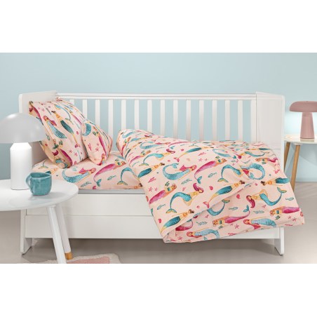 Σετ Σεντόνια Κούνιας Guy Laroche Bebe Merida Salmon 115x170