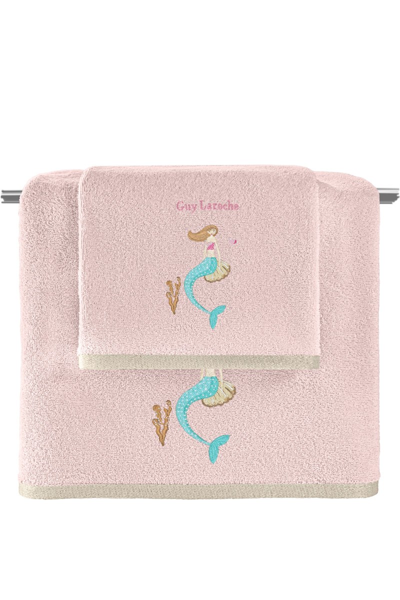 Σετ Βρεφικές Πετσέτες 2 Τεμαχίων Guy Laroche Bebe Merida Salmon-Pink 50x70,70x130
