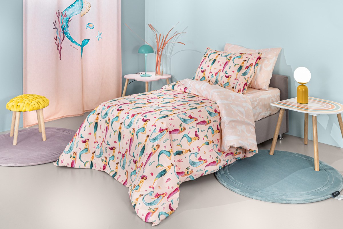 Σετ Παιδικά Σεντόνια Μονά 3 Τεμαχίων Guy Laroche Merida Salmon 165x250