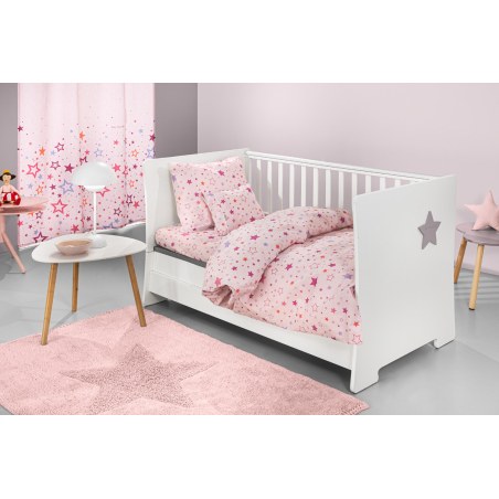 Σετ Σεντόνια Κούνιας Guy Laroche Bebe Starland Pink 115x170