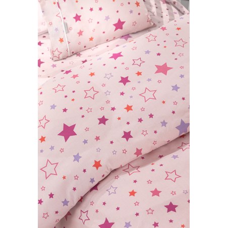 Σετ Σεντόνια Κούνιας Guy Laroche Bebe Starland Pink 115x170