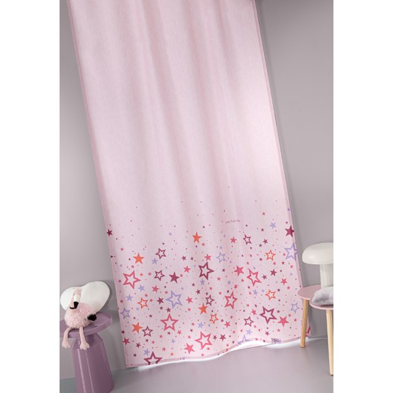 Παιδική Κουρτίνα Guy Laroche Bebe Starland Pink 145x270