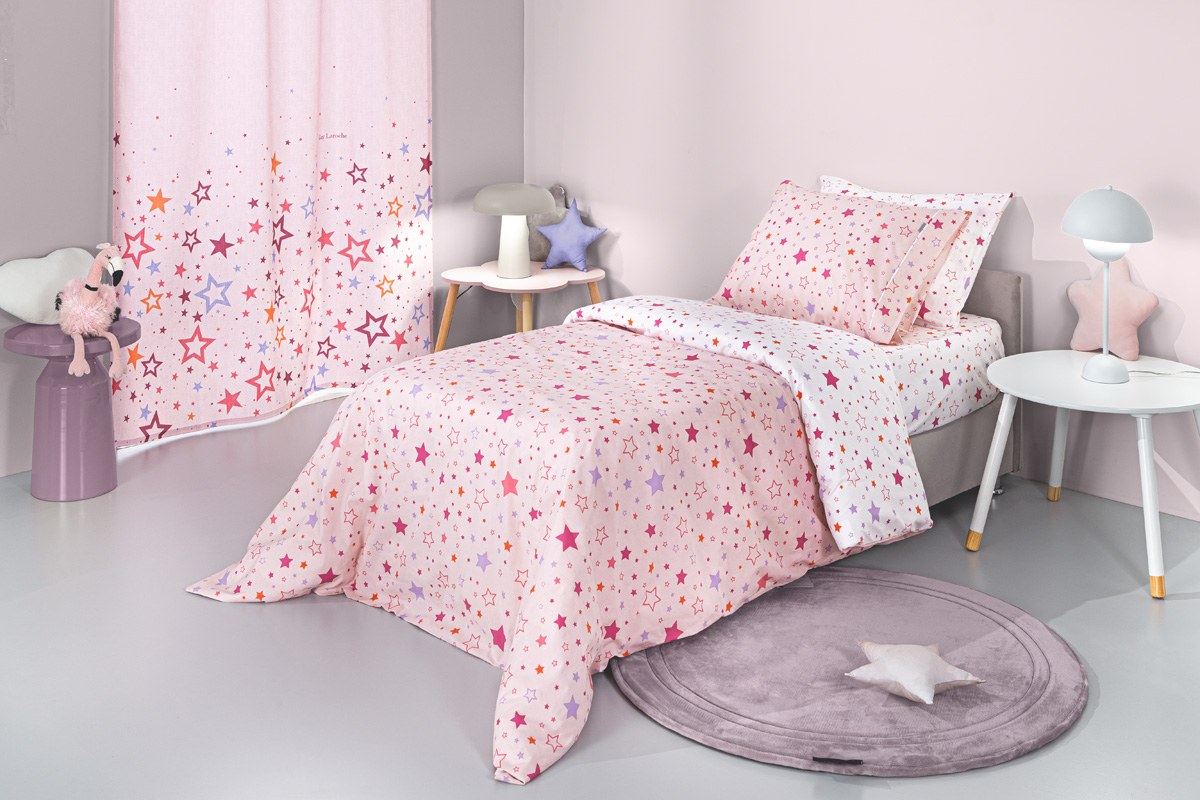 Σετ Παιδικά Σεντόνια Μονά 3 Τεμαχίων Guy Laroche Starland Pink 165x250