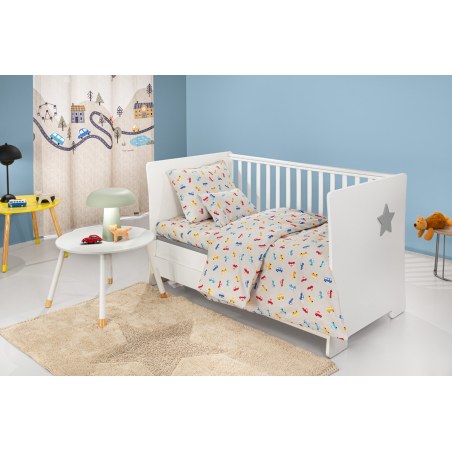 Σετ Σεντόνια Κούνιας Guy Laroche Bebe Roadtrip Natural 115x170