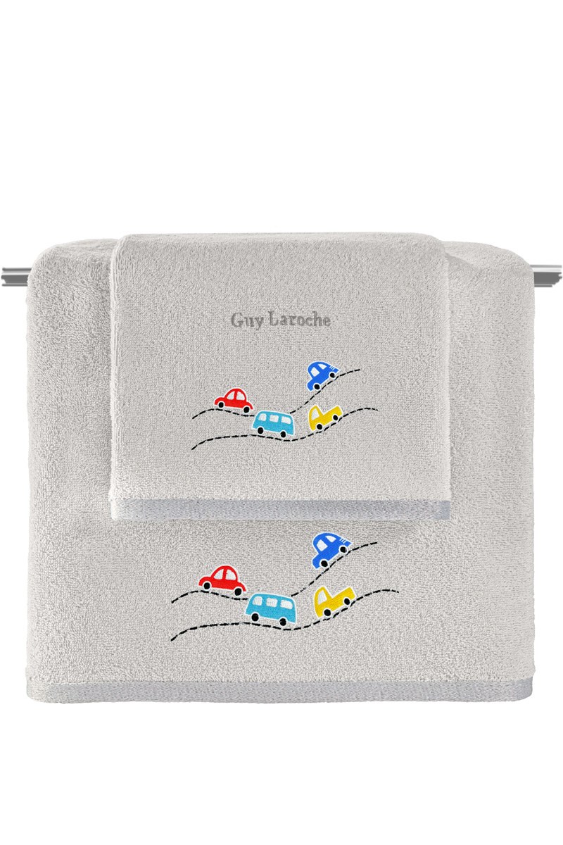 Σετ Βρεφικές Πετσέτες 2 Τεμαχίων Guy Laroche Bebe Roadtrip Natural-Silver 50x70,70x130