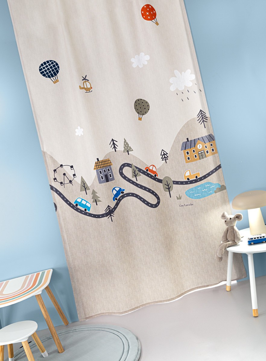 Guy Laroche Παιδική Κουρτίνα Guy Laroche Bebe Roadtrip Natural 145x270
